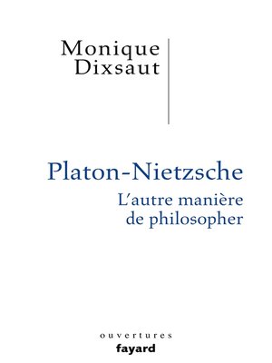 cover image of Platon-Nietzsche. L'autre manière de philosopher